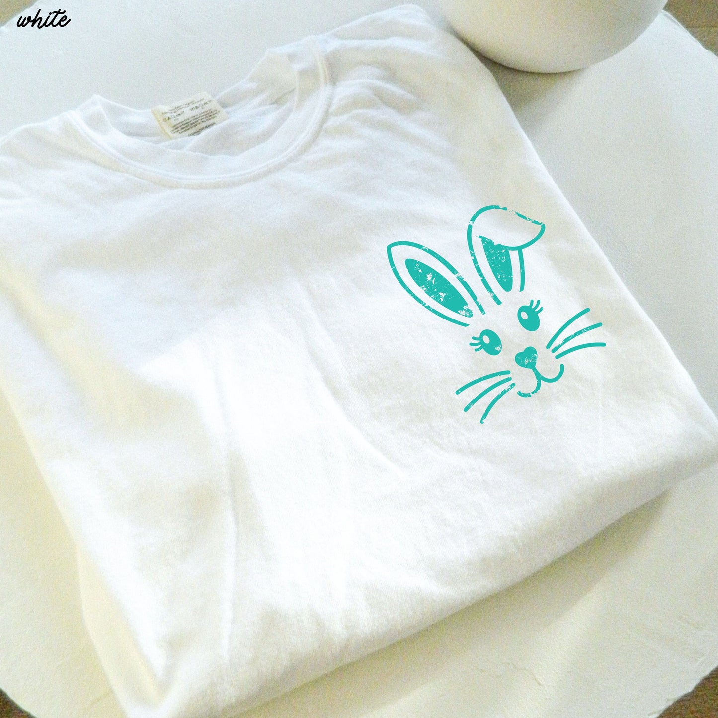 Pocket Bunny Comfort Colors Tee *15 Colors (S-3X) Chloe Vs Tank The Boutique