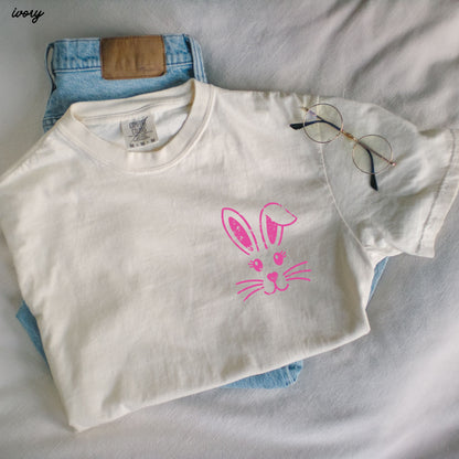 Pocket Bunny Comfort Colors Tee *15 Colors (S-3X) Chloe Vs Tank The Boutique