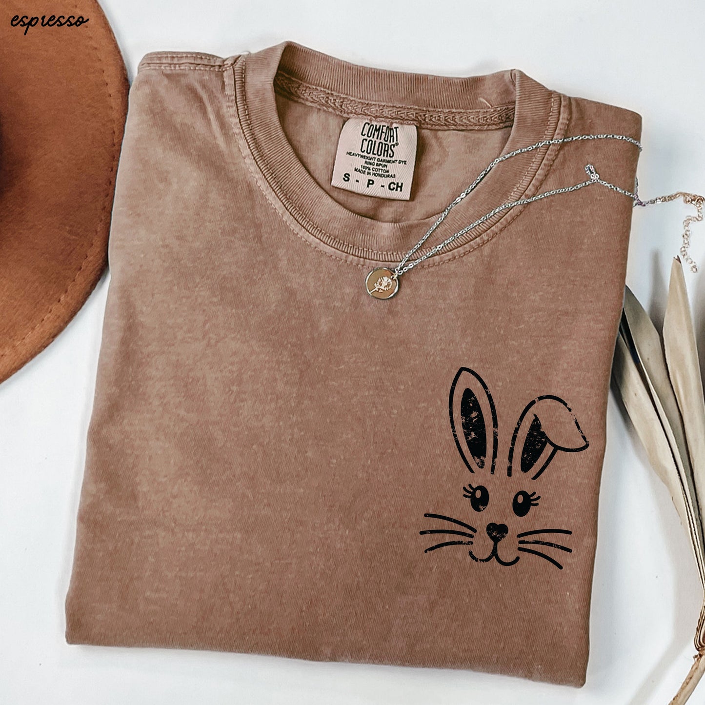 Pocket Bunny Comfort Colors Tee *15 Colors (S-3X) Chloe Vs Tank The Boutique