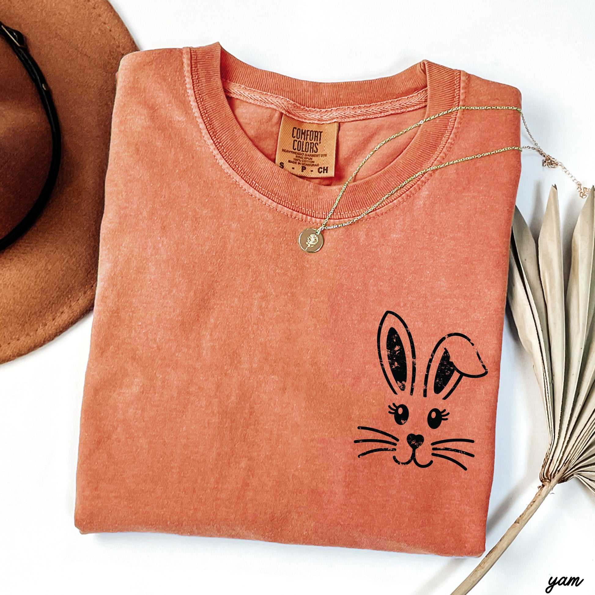Pocket Bunny Comfort Colors Tee *15 Colors (S-3X) Chloe Vs Tank The Boutique