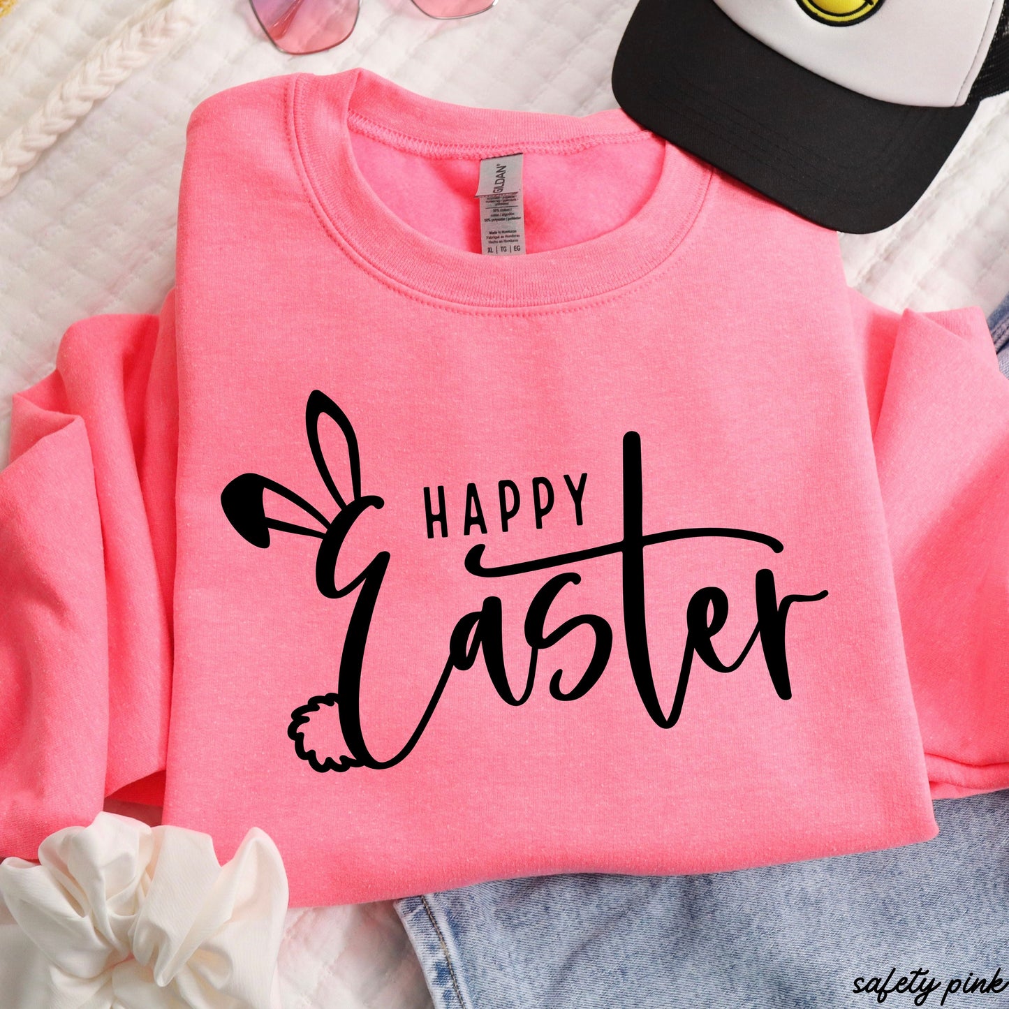 Happy Easter Sweatshirt *9 Colors (S-3X) Chloe Vs Tank The Boutique