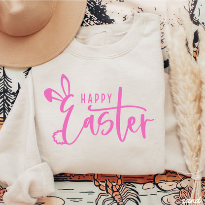 Happy Easter Sweatshirt *9 Colors (S-3X) Chloe Vs Tank The Boutique