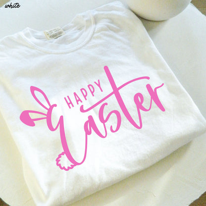 Happy Easter Comfort Colors Tee *15 Colors (S-3X) Chloe Vs Tank The Boutique