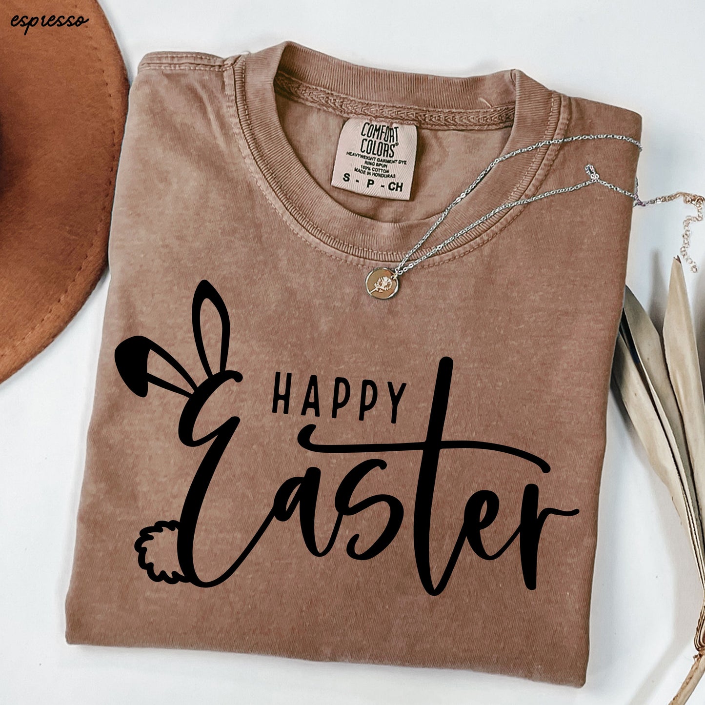 Happy Easter Comfort Colors Tee *15 Colors (S-3X) Chloe Vs Tank The Boutique