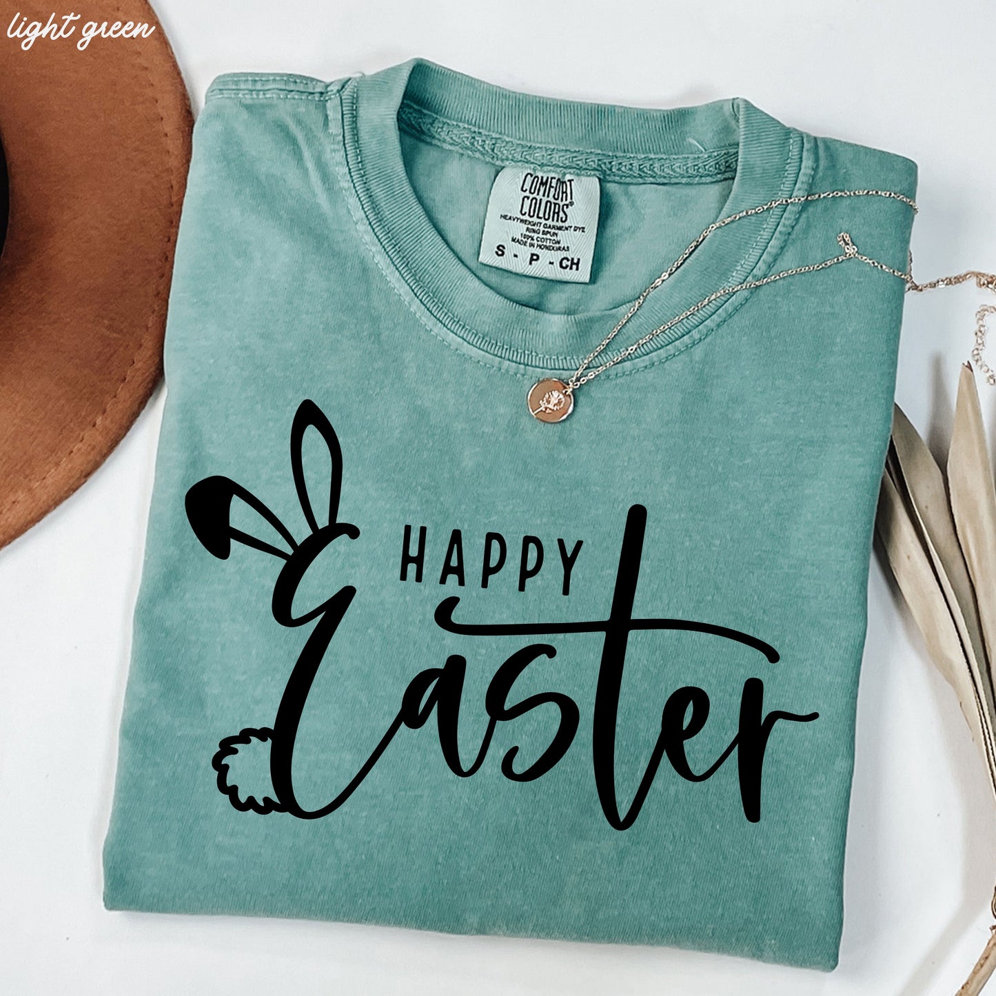 Happy Easter Comfort Colors Tee *15 Colors (S-3X) Chloe Vs Tank The Boutique