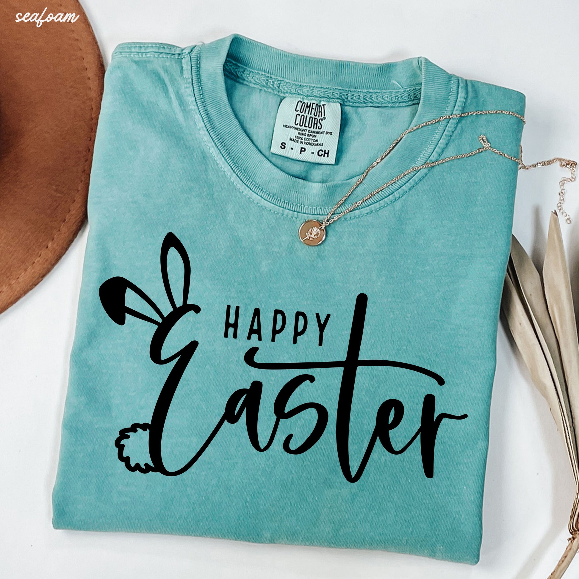 Happy Easter Comfort Colors Tee *15 Colors (S-3X) Chloe Vs Tank The Boutique