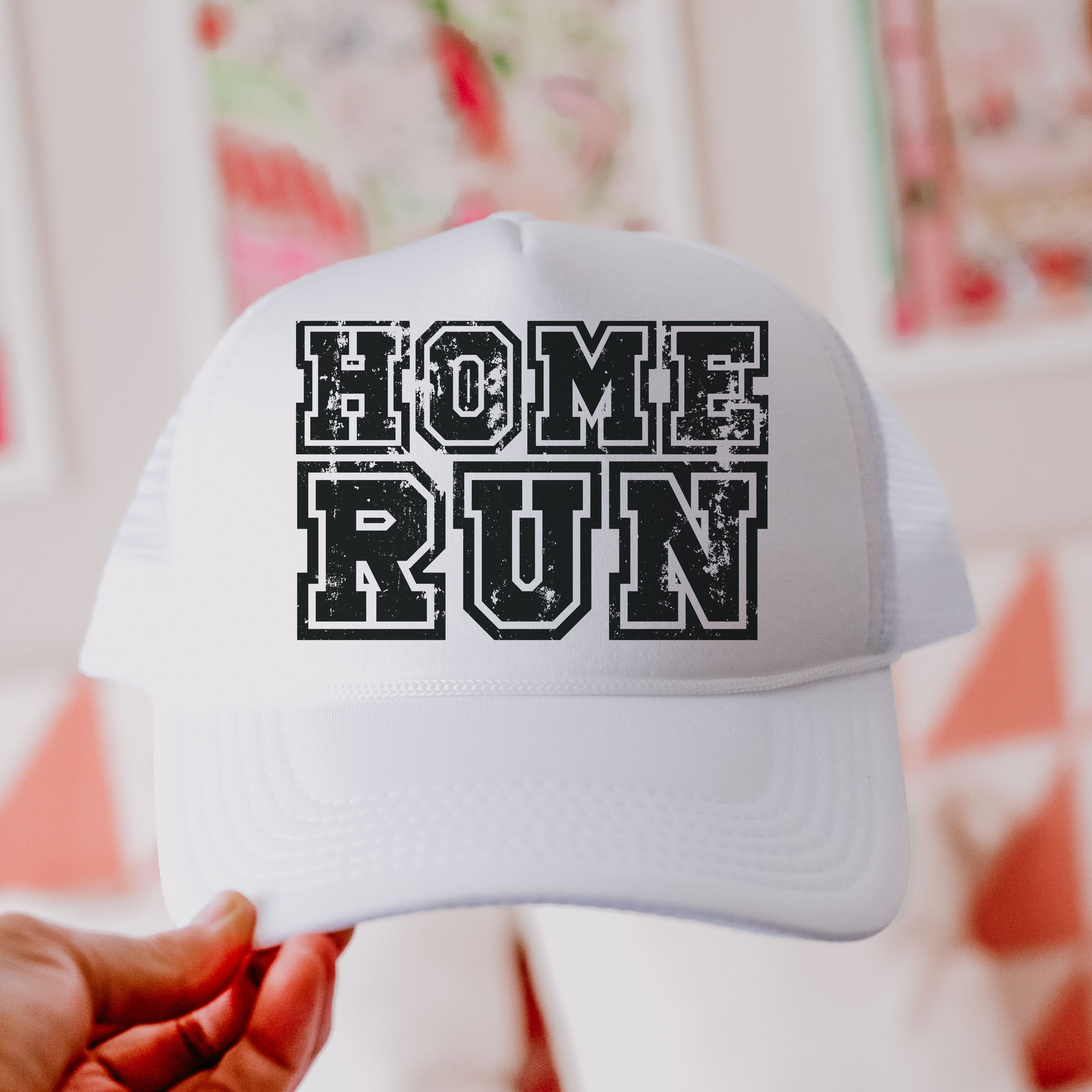 Checkered Home Run Trucker Hat *5 Colors Chloe Vs Tank The Boutique