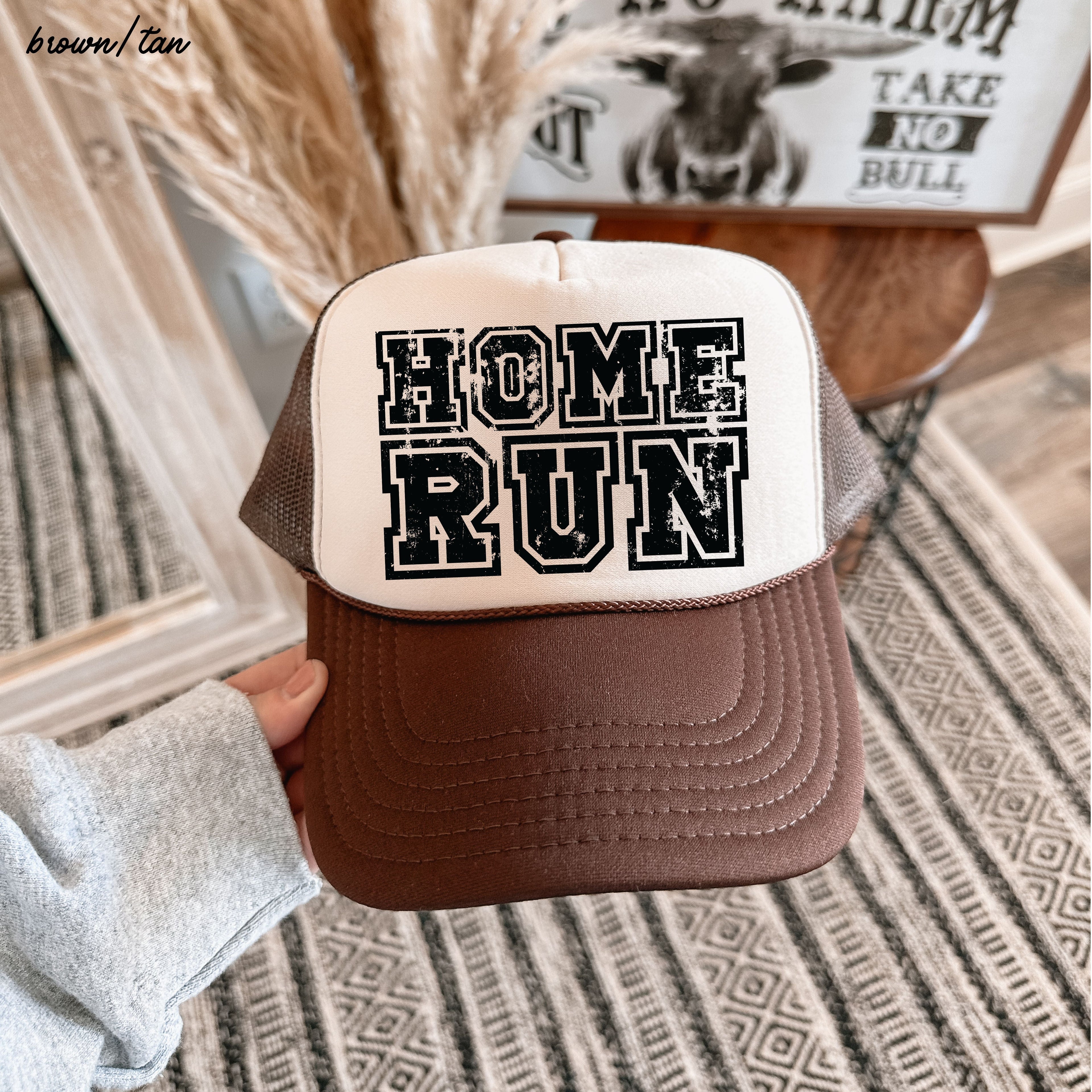 Checkered Home Run Trucker Hat *5 Colors Chloe Vs Tank The Boutique