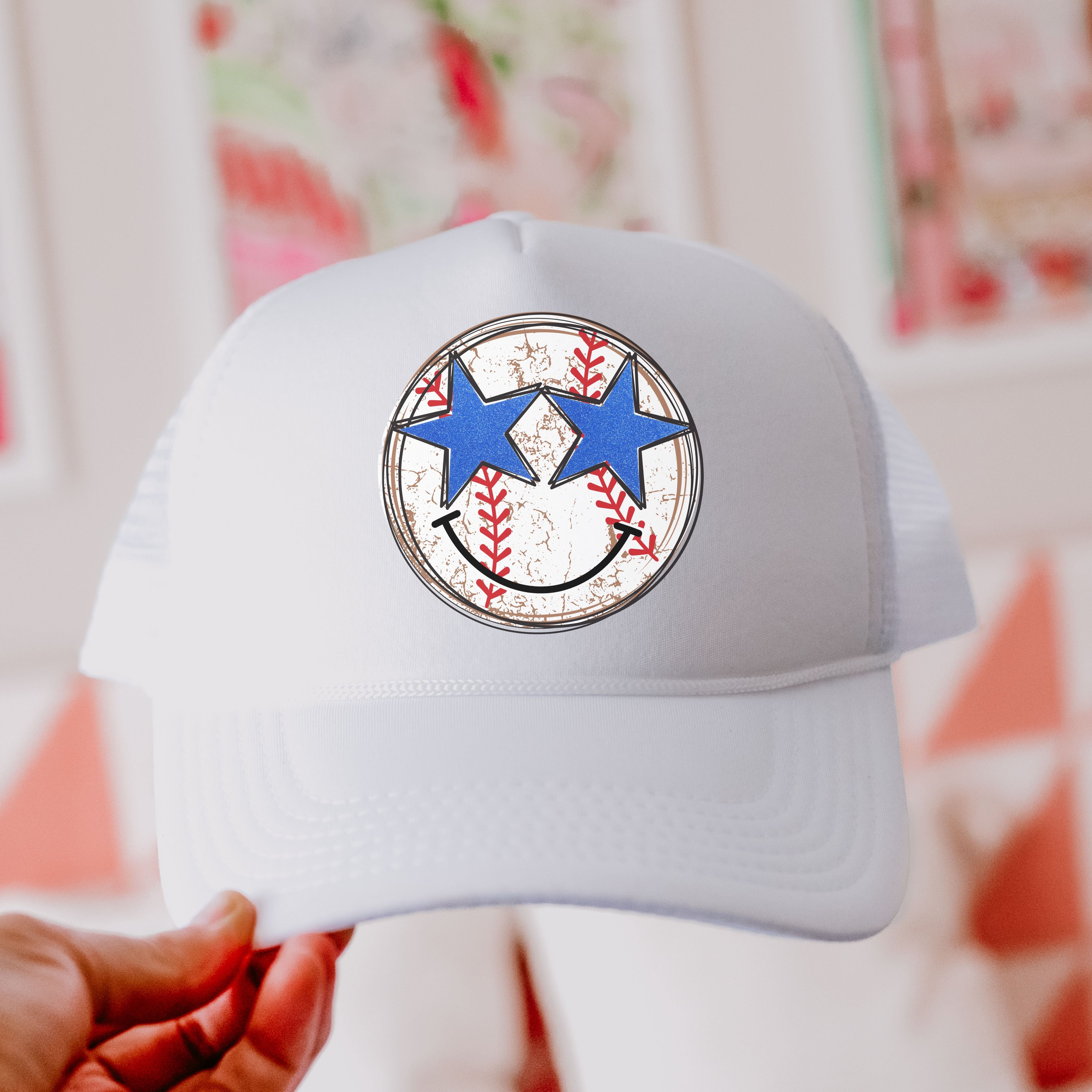 Baseball Star Eyes Trucker Hat *9 Colors Chloe Vs Tank The Boutique