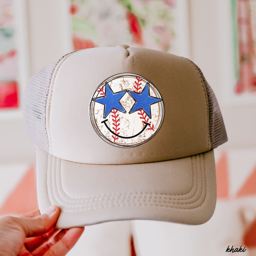 Baseball Star Eyes Trucker Hat *9 Colors Chloe Vs Tank The Boutique