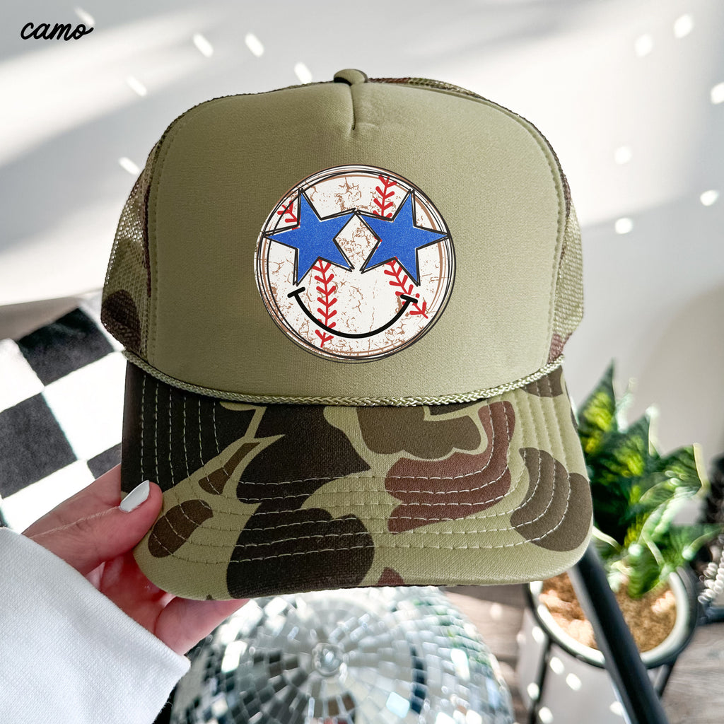 Baseball Star Eyes Trucker Hat *9 Colors Chloe Vs Tank The Boutique