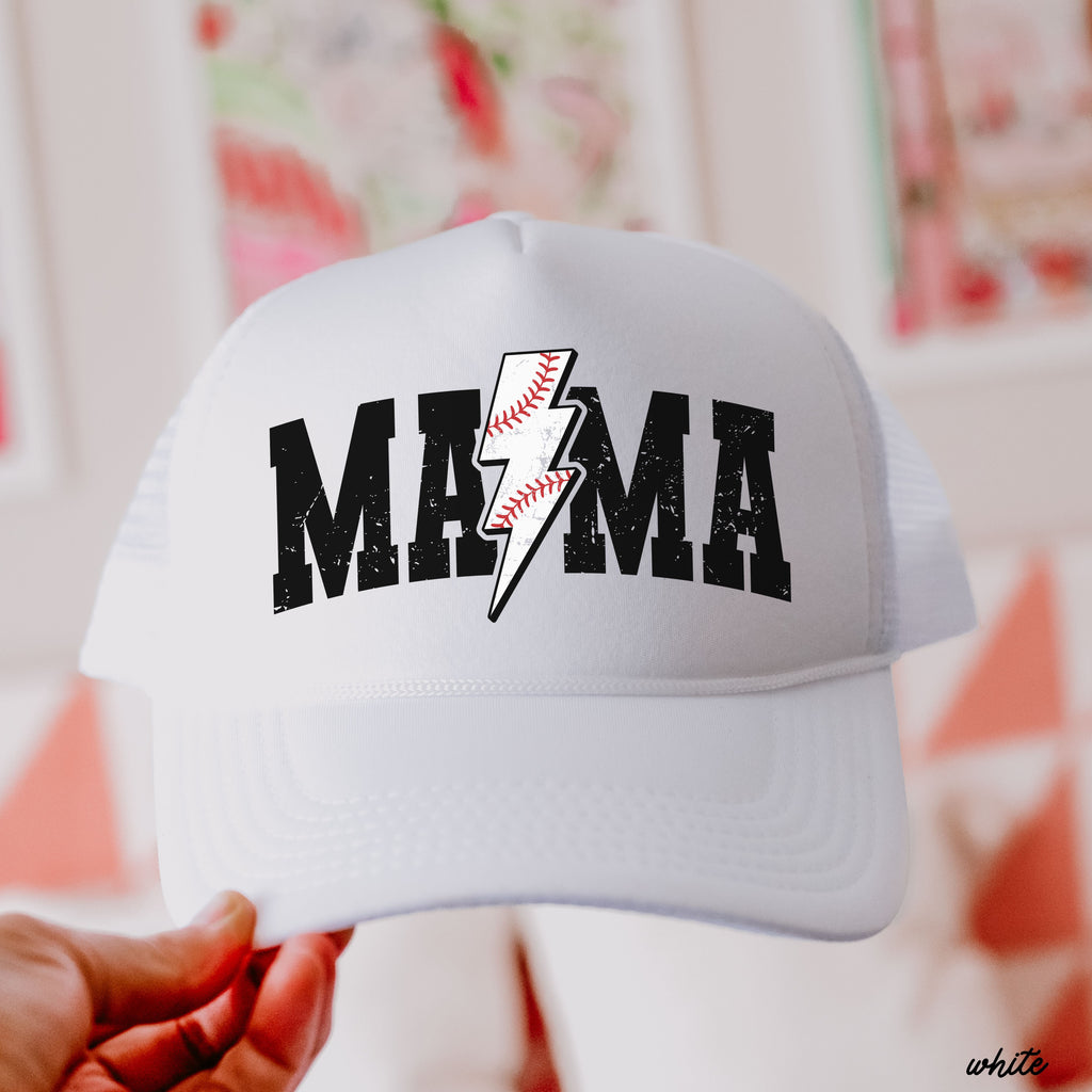 Baseball Mama Bolt Trucker Hat *9 Colors Chloe Vs Tank The Boutique