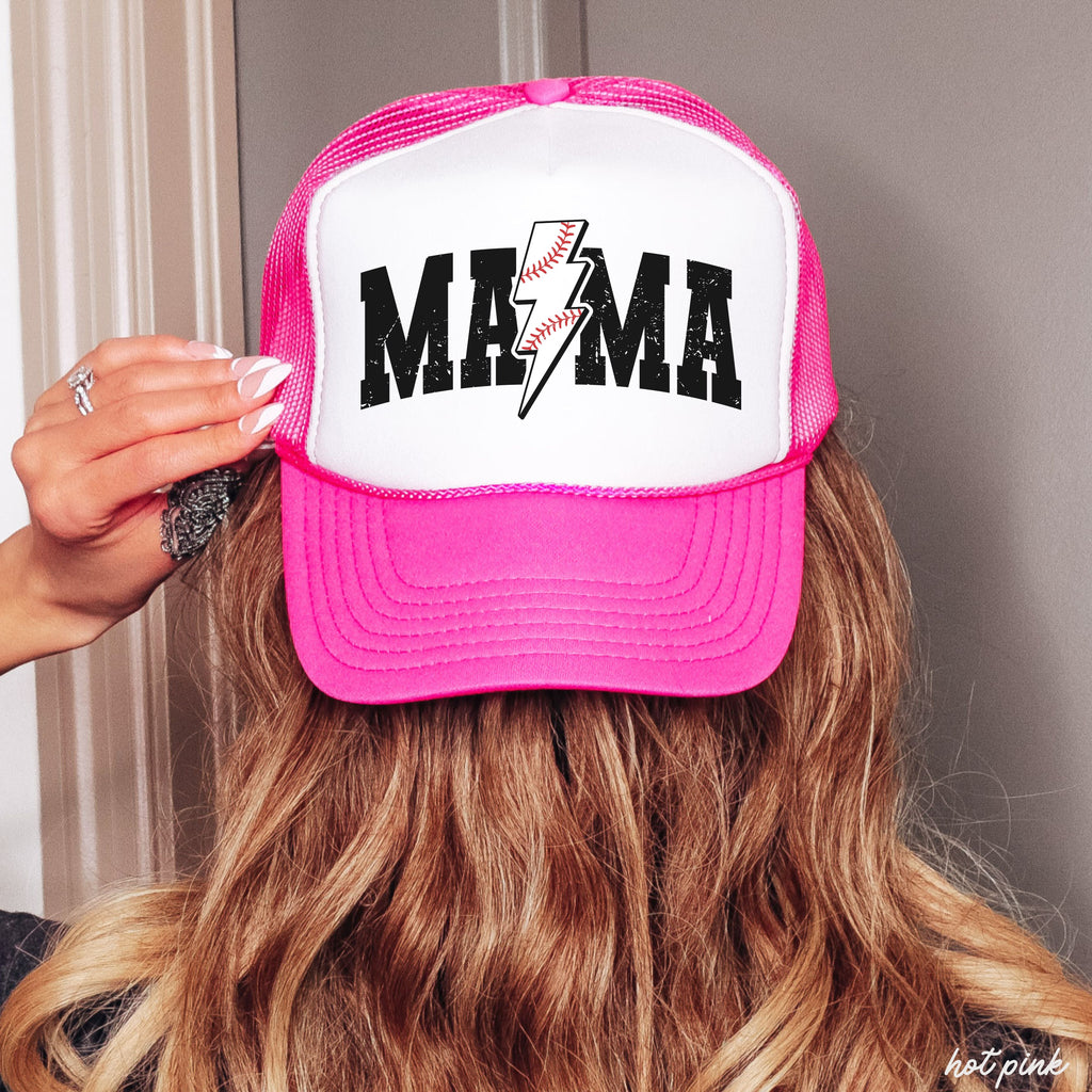 Baseball Mama Bolt Trucker Hat *9 Colors Chloe Vs Tank The Boutique