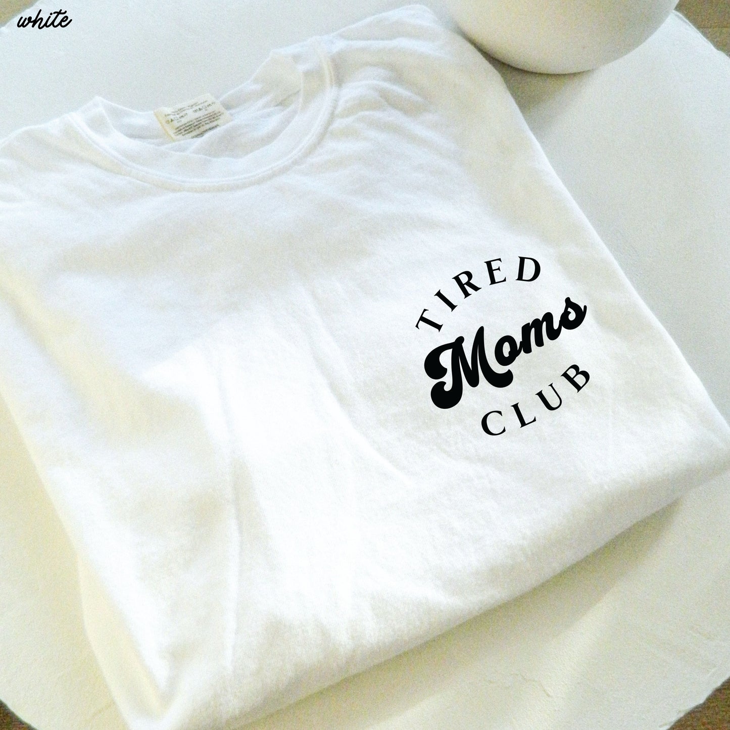 Pocket Tired Moms Club Tee *12 Colors (S-3X) Chloe Vs Tank The Boutique