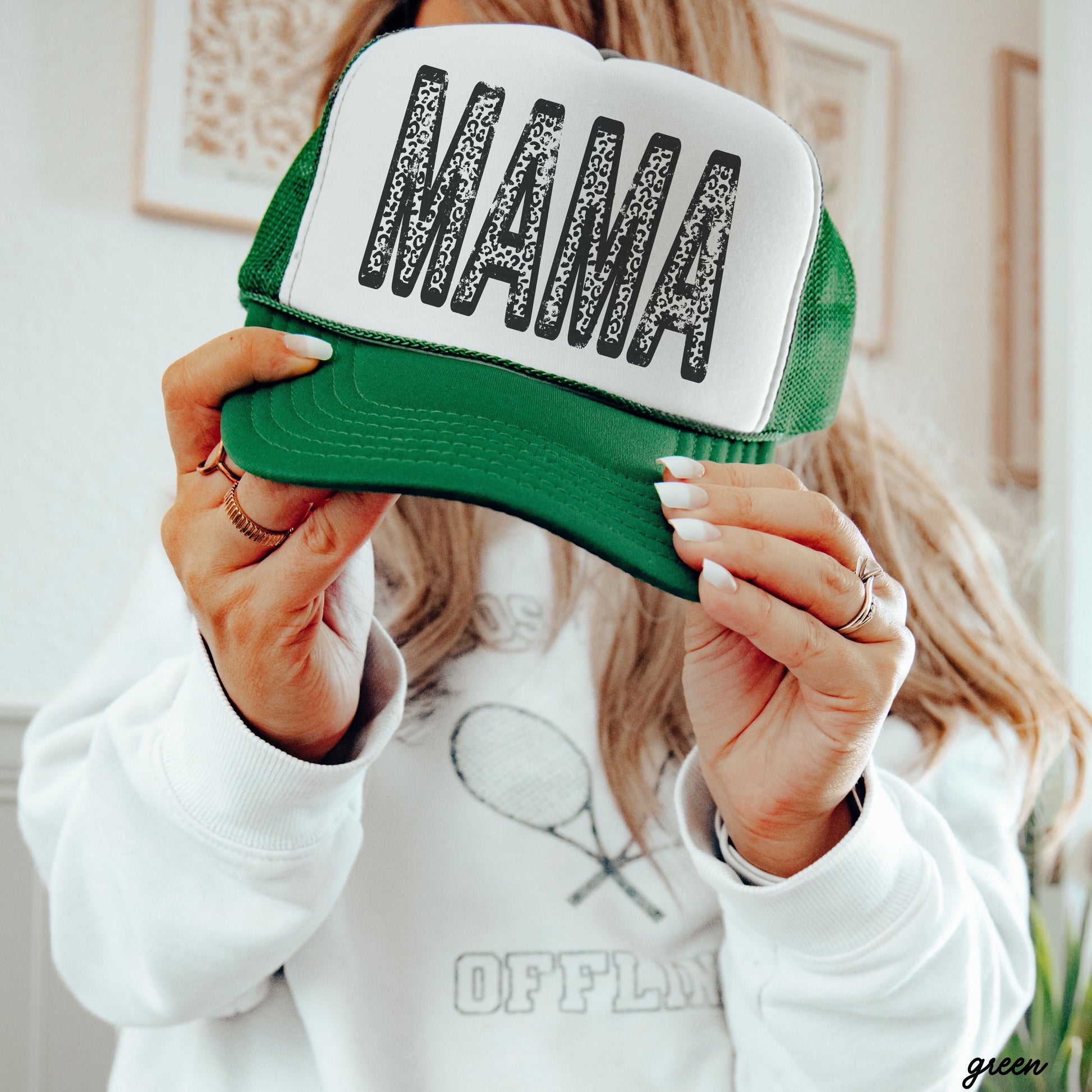 Leopard Mama Trucker Hat *8 COLORS Chloe Vs Tank The Boutique