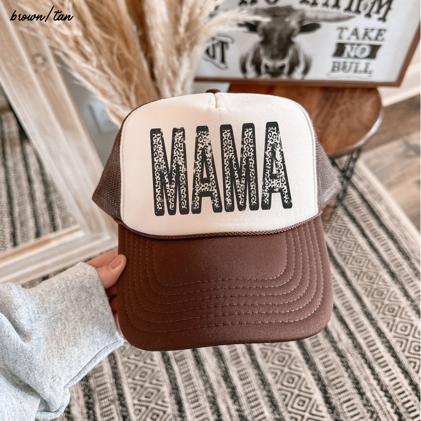 Leopard Mama Trucker Hat *8 COLORS Chloe Vs Tank The Boutique