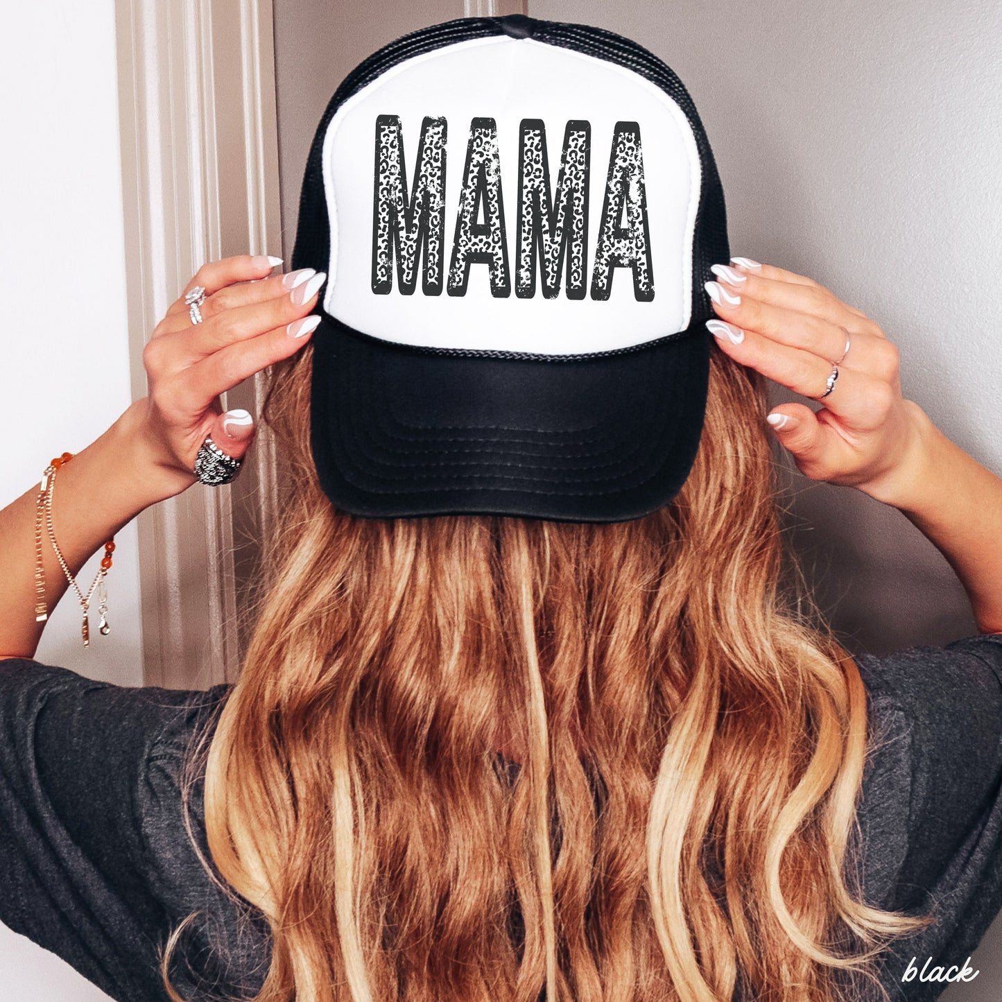 Leopard Mama Trucker Hat *8 COLORS Chloe Vs Tank The Boutique