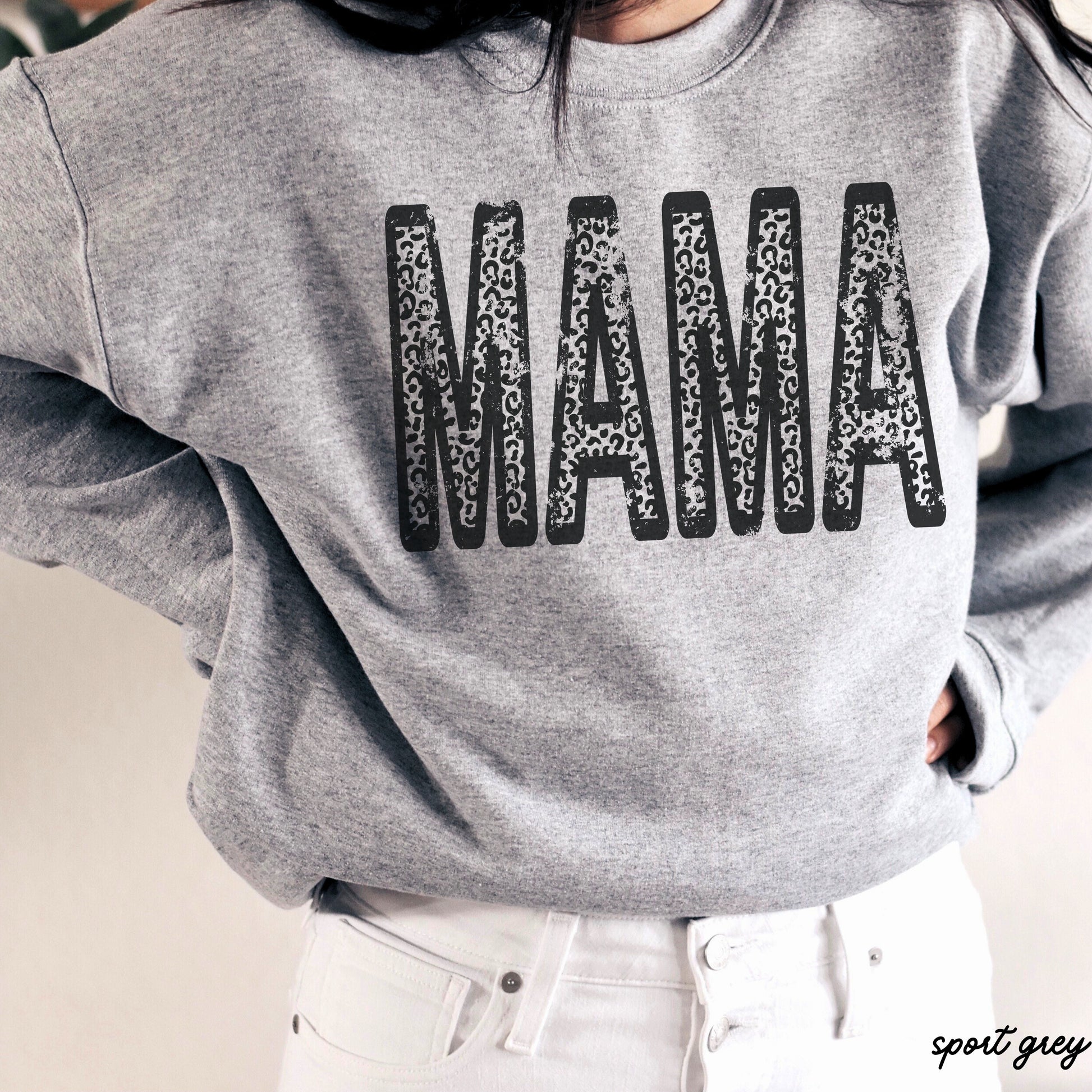 Leopard Mama Sweatshirt *8 Colors (S-3X) Chloe Vs Tank The Boutique