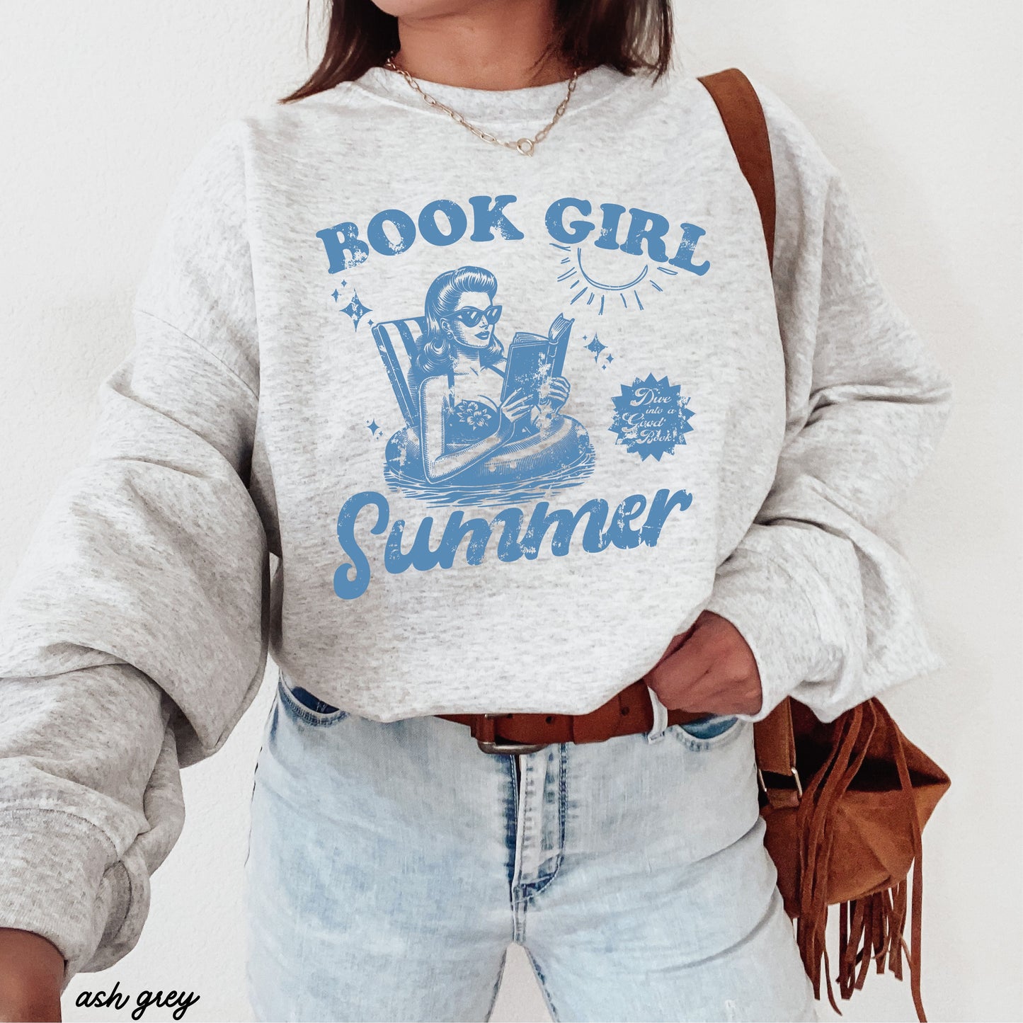 Book Girl Summer Sweatshirt *5 Colors (S-3X) Chloe Vs Tank The Boutique