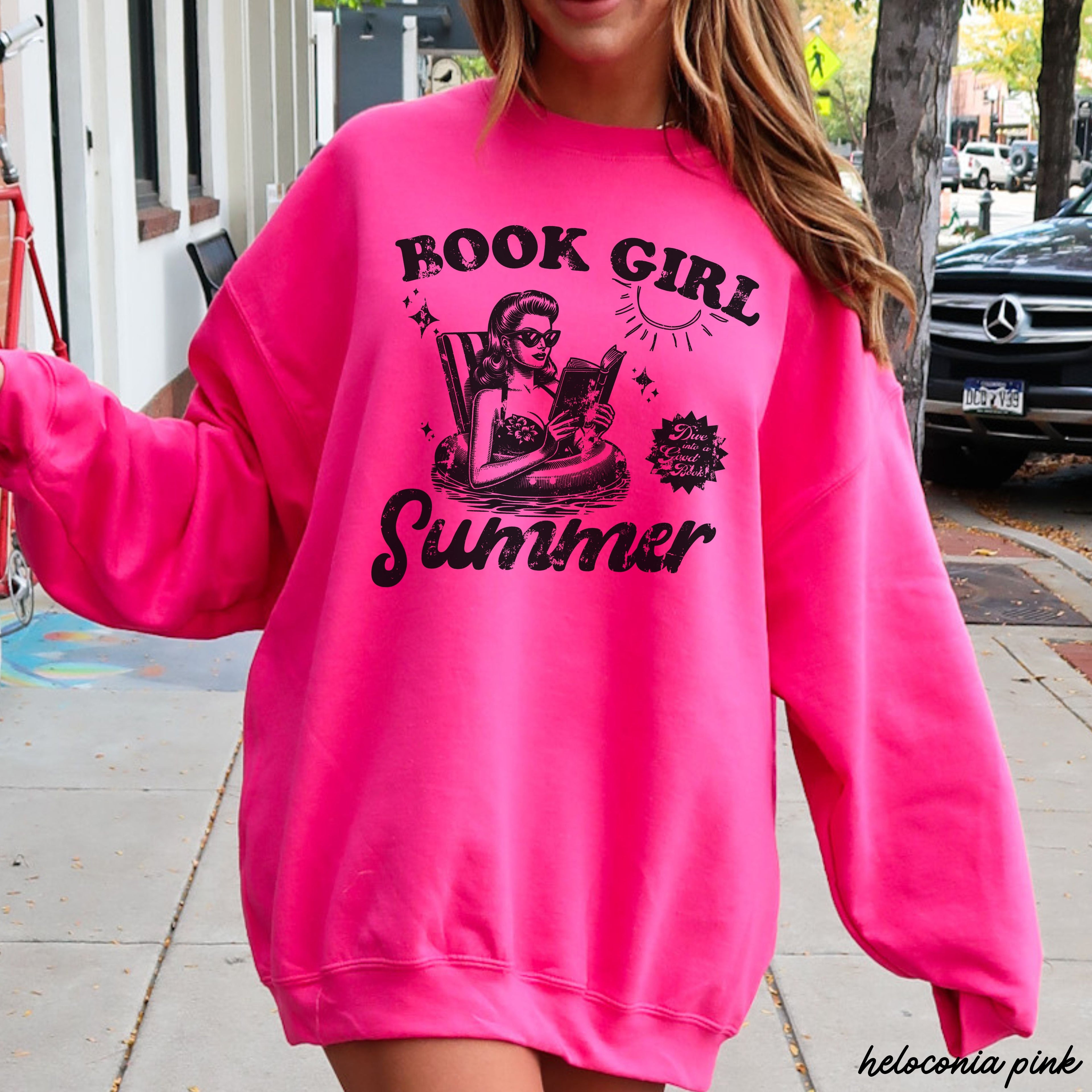 Book Girl Summer Sweatshirt *5 Colors (S-3X) Chloe Vs Tank The Boutique