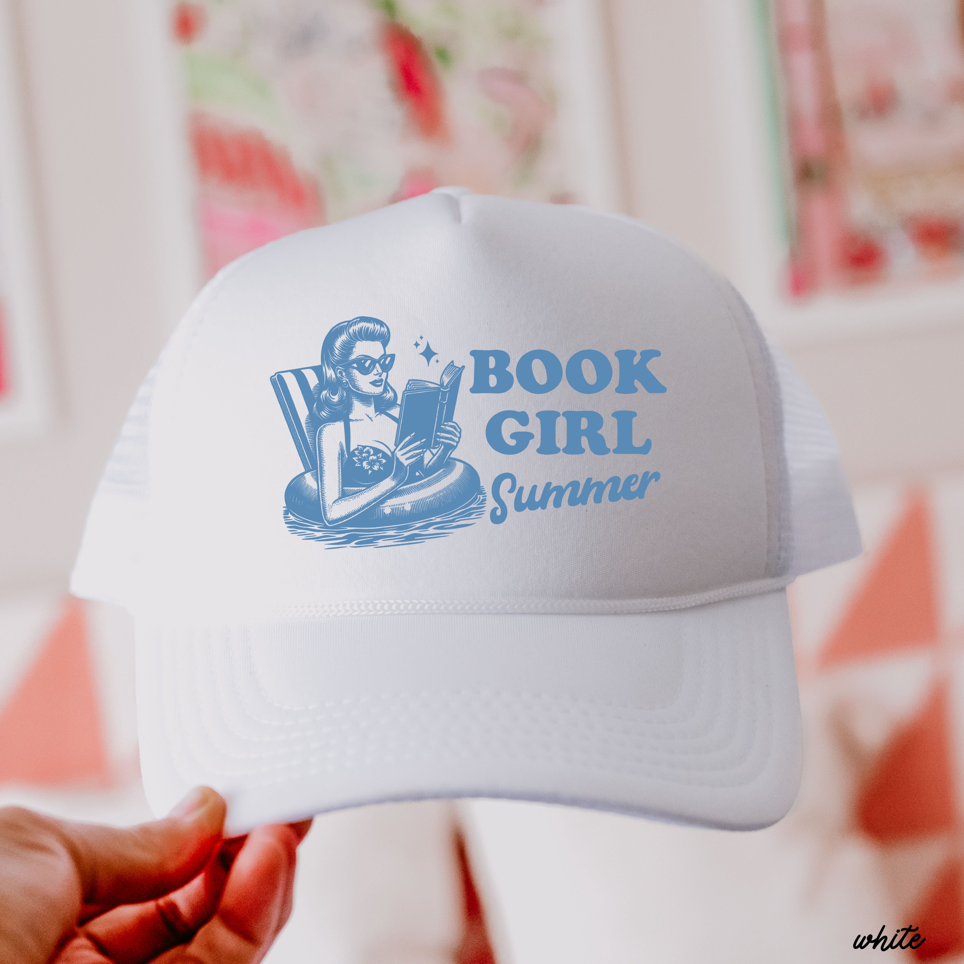 Book Girl Summer Trucker Hat *8 COLORS Chloe Vs Tank The Boutique