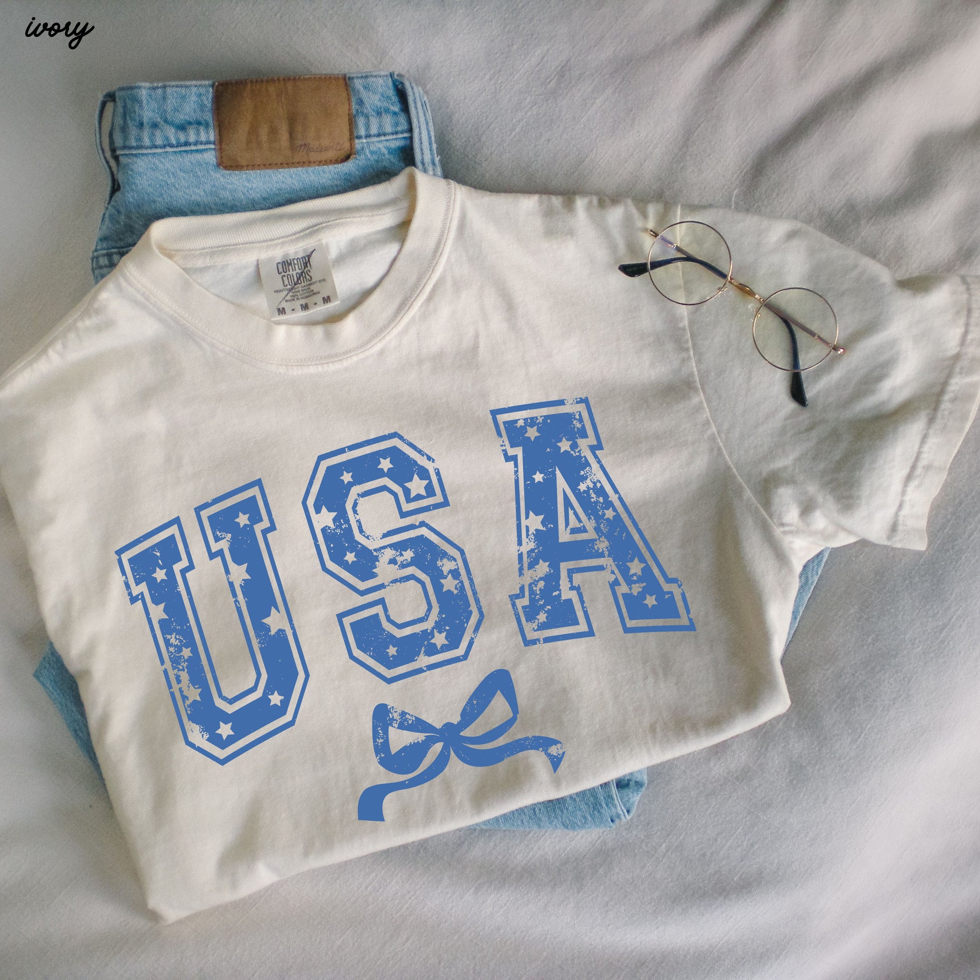 USA Star Coquette Tee *10 Colors (S-3X) Chloe Vs Tank The Boutique
