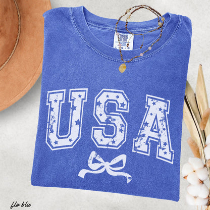 USA Star Coquette Tee *10 Colors (S-3X) Chloe Vs Tank The Boutique