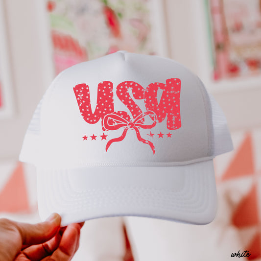 USA Bubble Coquette Trucker Hat *5 COLORS Chloe Vs Tank The Boutique