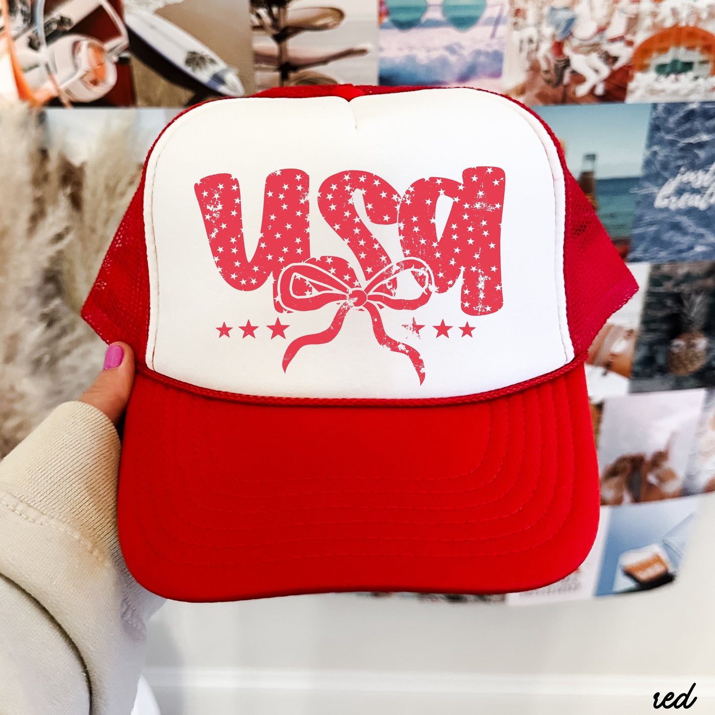 USA Bubble Coquette Trucker Hat *5 COLORS Chloe Vs Tank The Boutique