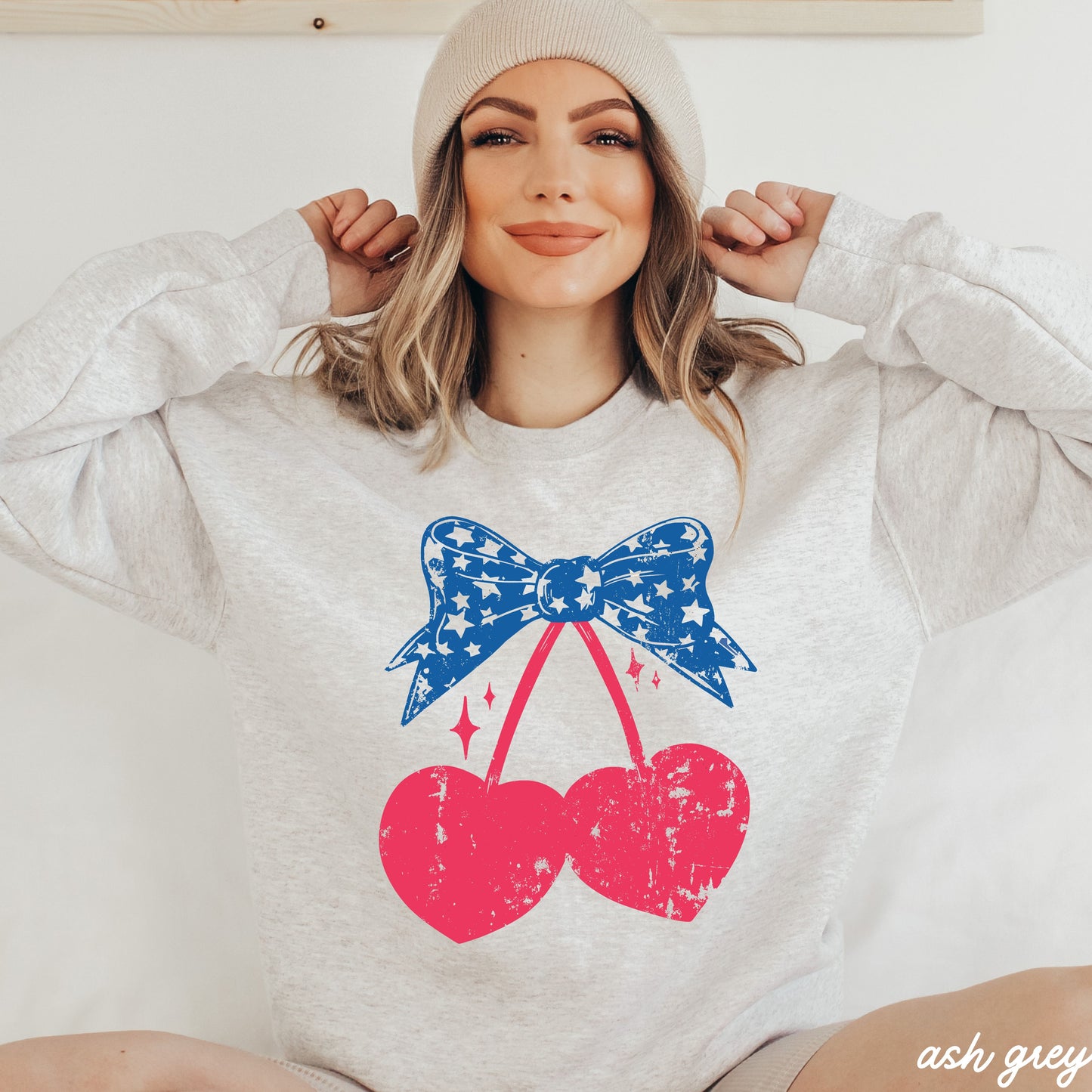 Cherry Coquette Stars Sweatshirt *3 Colors (S-3X) Chloe Vs Tank The Boutique