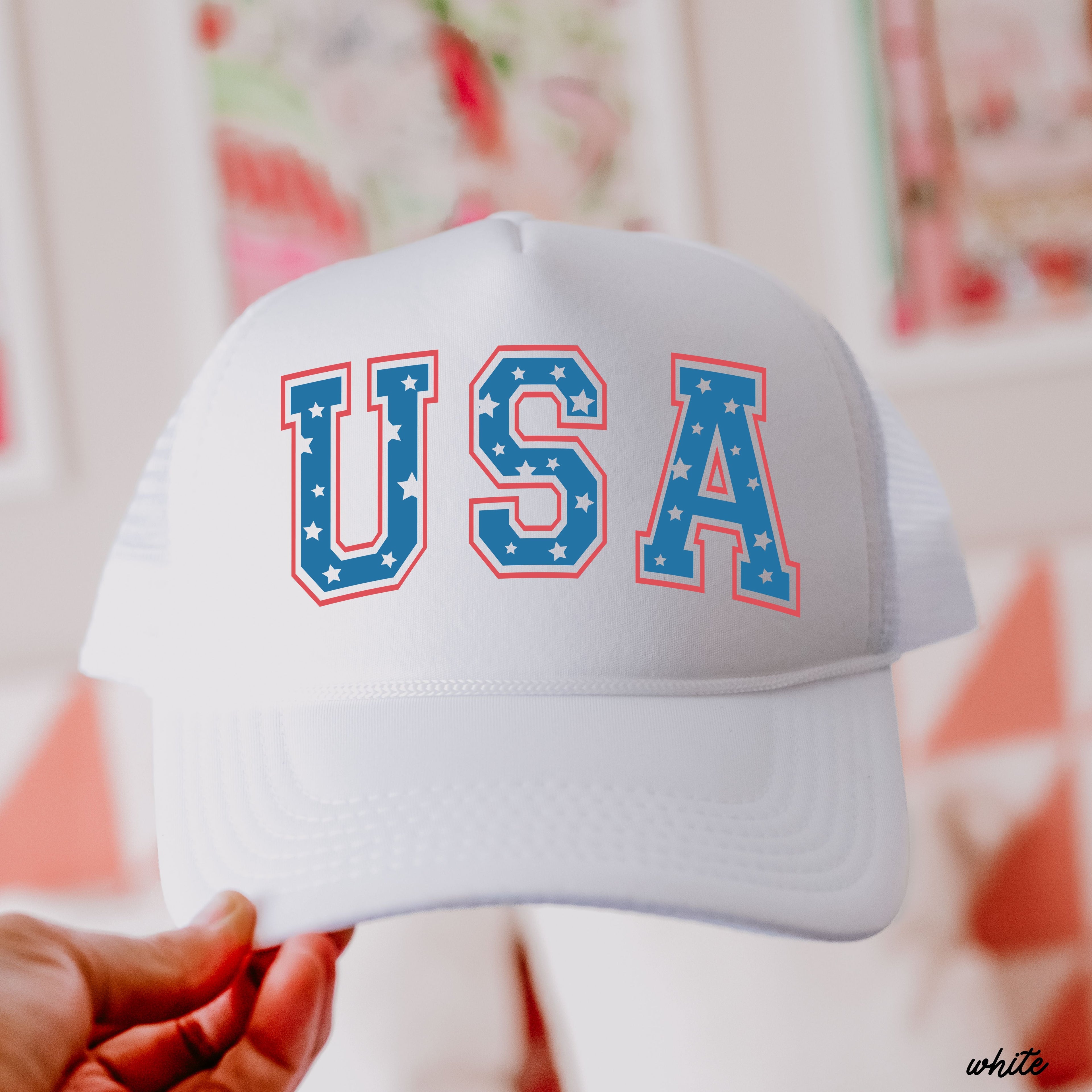 USA Stars Trucker Hat *9 COLORS Chloe Vs Tank The Boutique