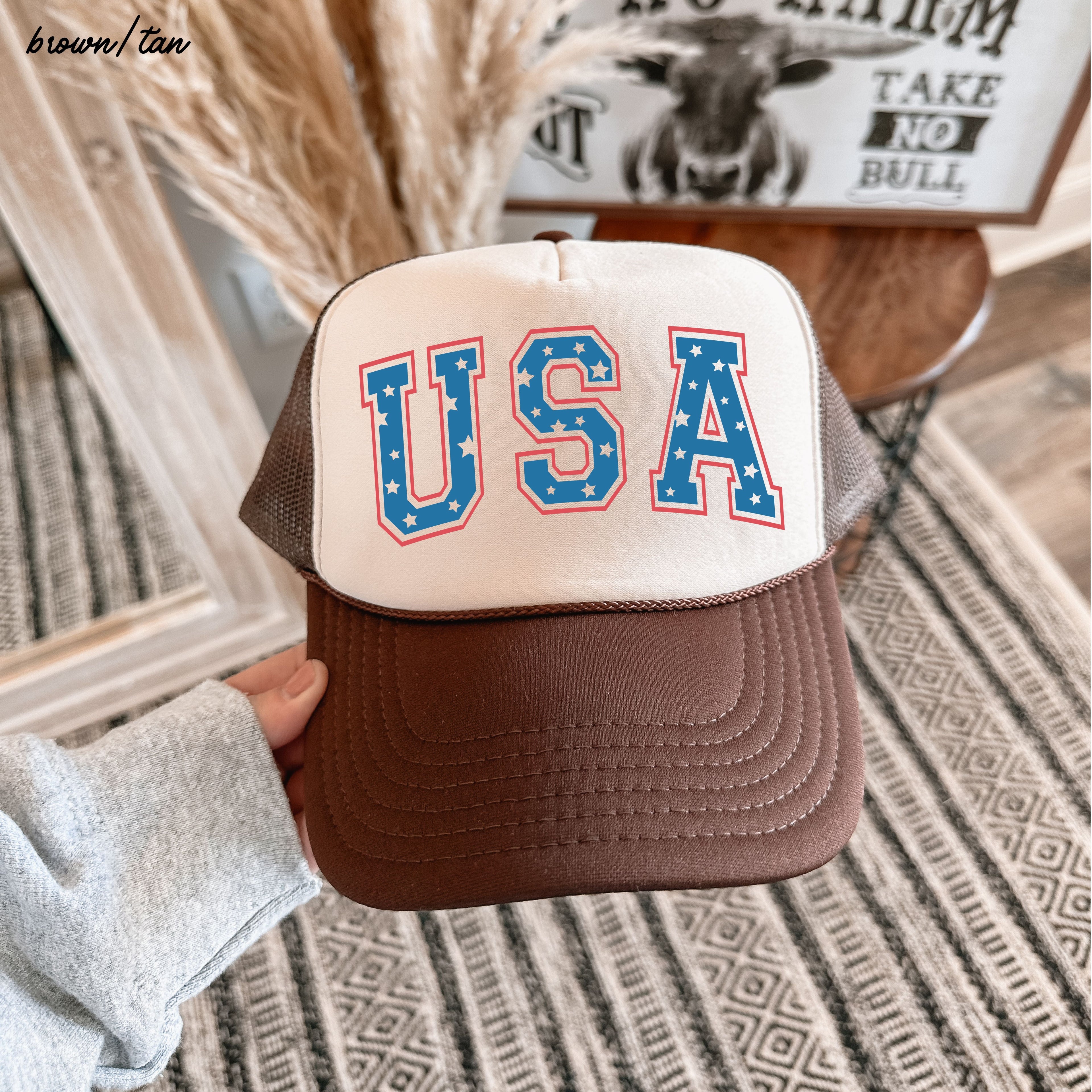 USA Stars Trucker Hat *9 COLORS Chloe Vs Tank The Boutique