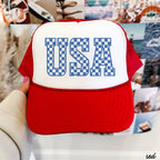 Checkered USA Trucker Hat *9 COLORS Chloe Vs Tank The Boutique