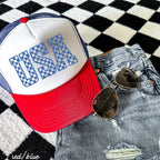 Checkered USA Trucker Hat *9 COLORS Chloe Vs Tank The Boutique