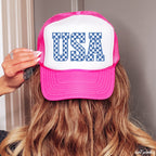 Checkered USA Trucker Hat *9 COLORS Chloe Vs Tank The Boutique