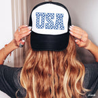 Checkered USA Trucker Hat *9 COLORS Chloe Vs Tank The Boutique