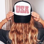 Checkered USA Trucker Hat *9 COLORS Chloe Vs Tank The Boutique