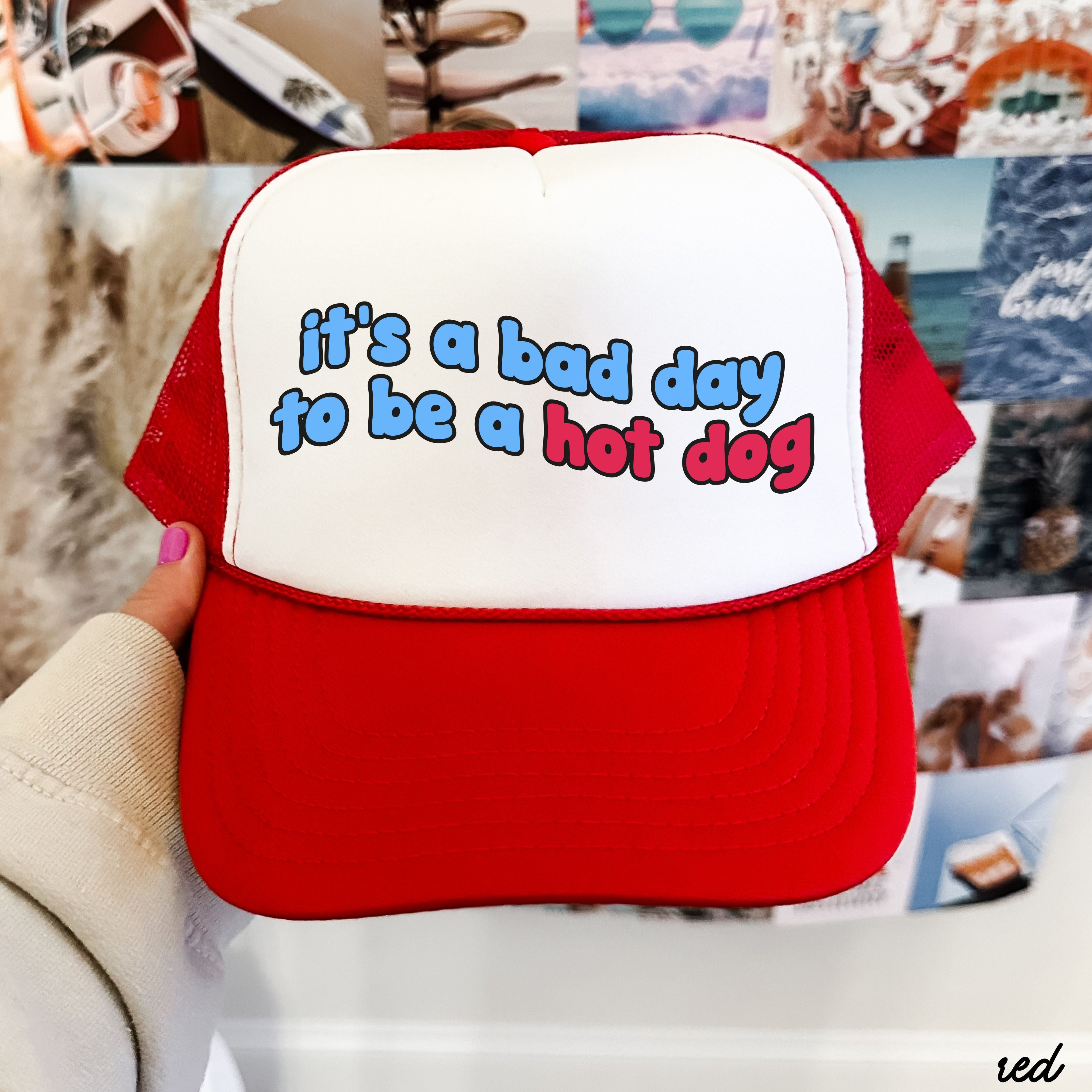 Hot Dog Trucker Hat *7 COLORS Chloe Vs Tank The Boutique
