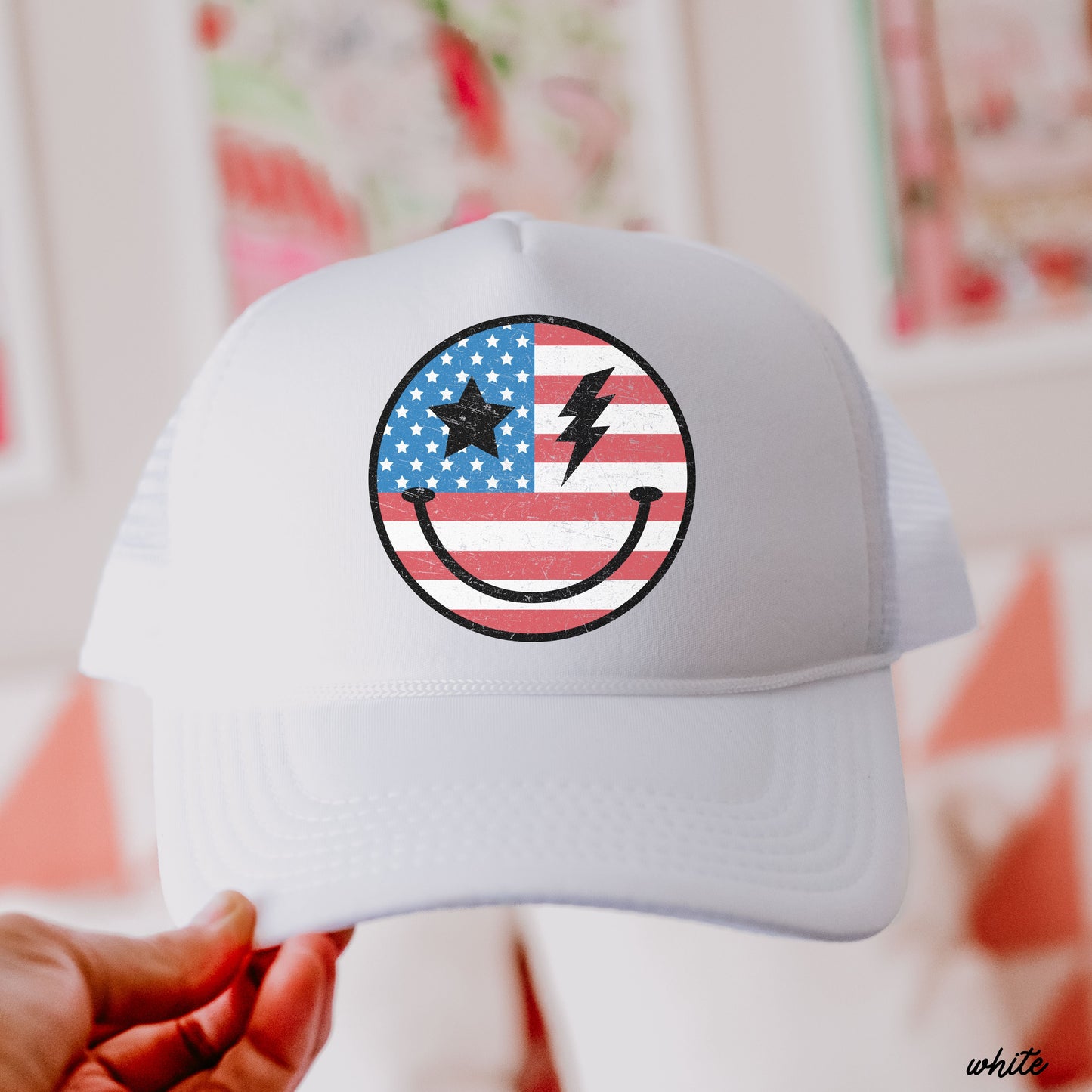 Happy USA Trucker Hat *8 COLORS Chloe Vs Tank The Boutique