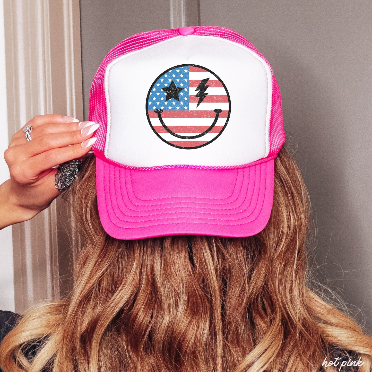 Happy USA Trucker Hat *8 COLORS Chloe Vs Tank The Boutique