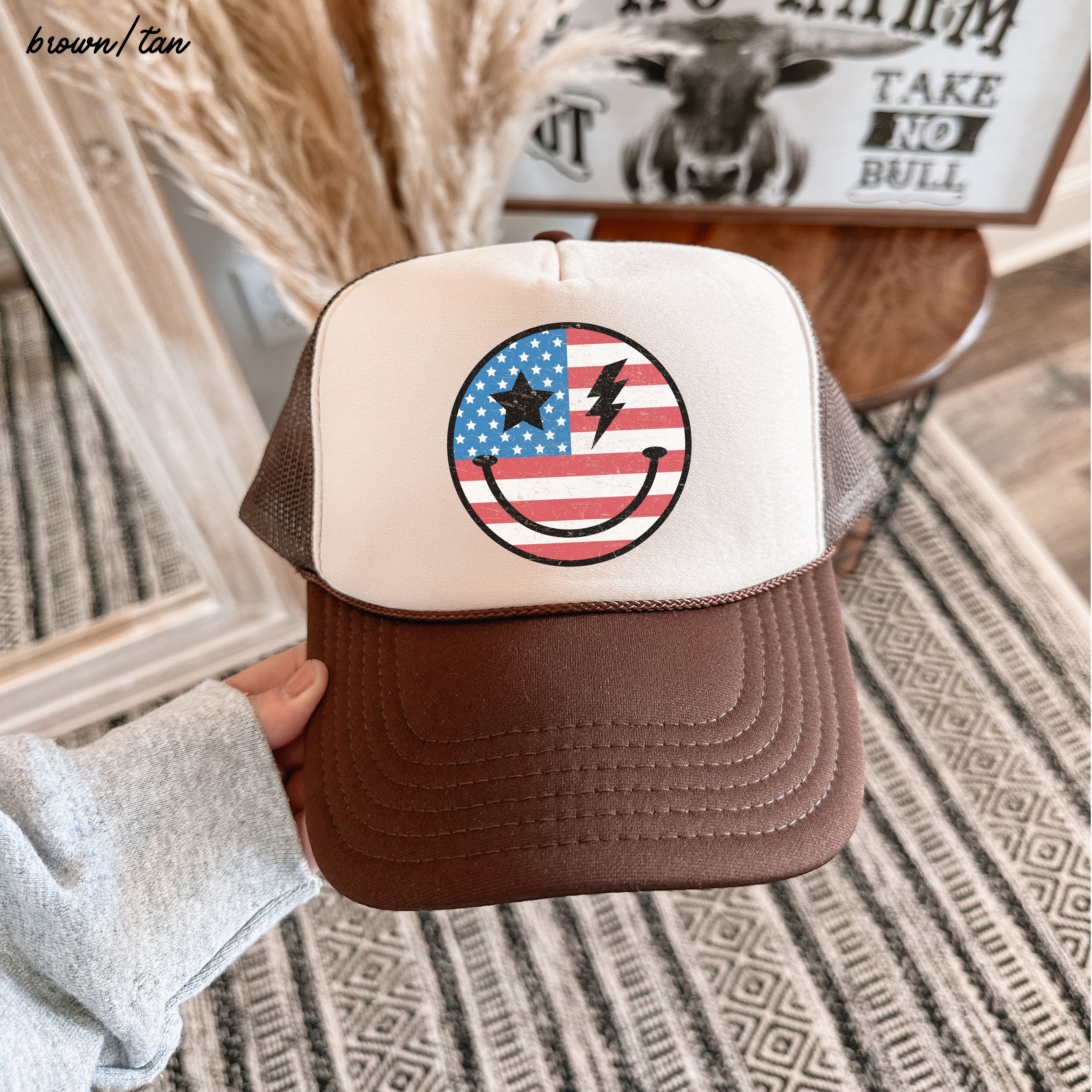 Happy USA Trucker Hat *8 COLORS Chloe Vs Tank The Boutique