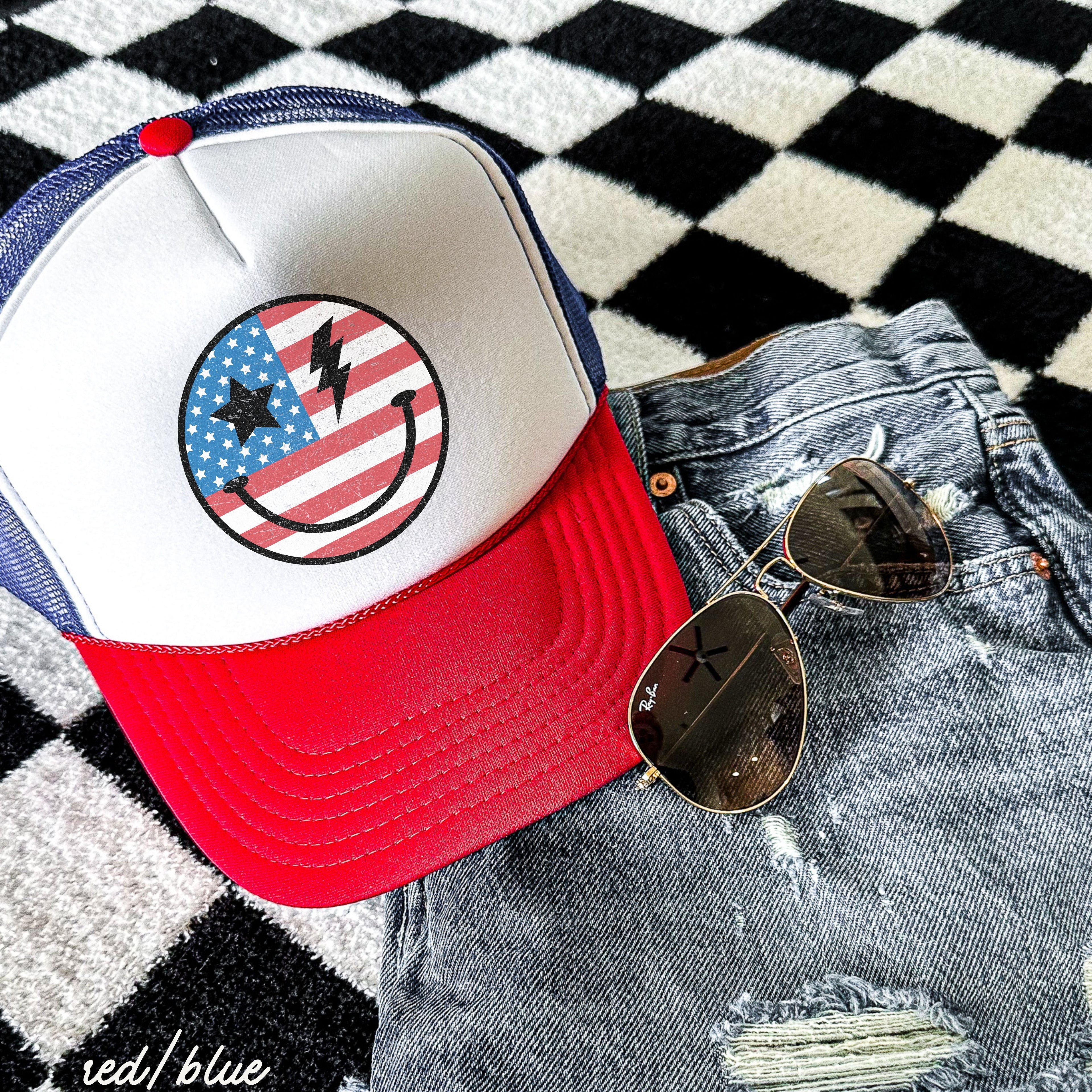 Happy USA Trucker Hat *8 COLORS Chloe Vs Tank The Boutique