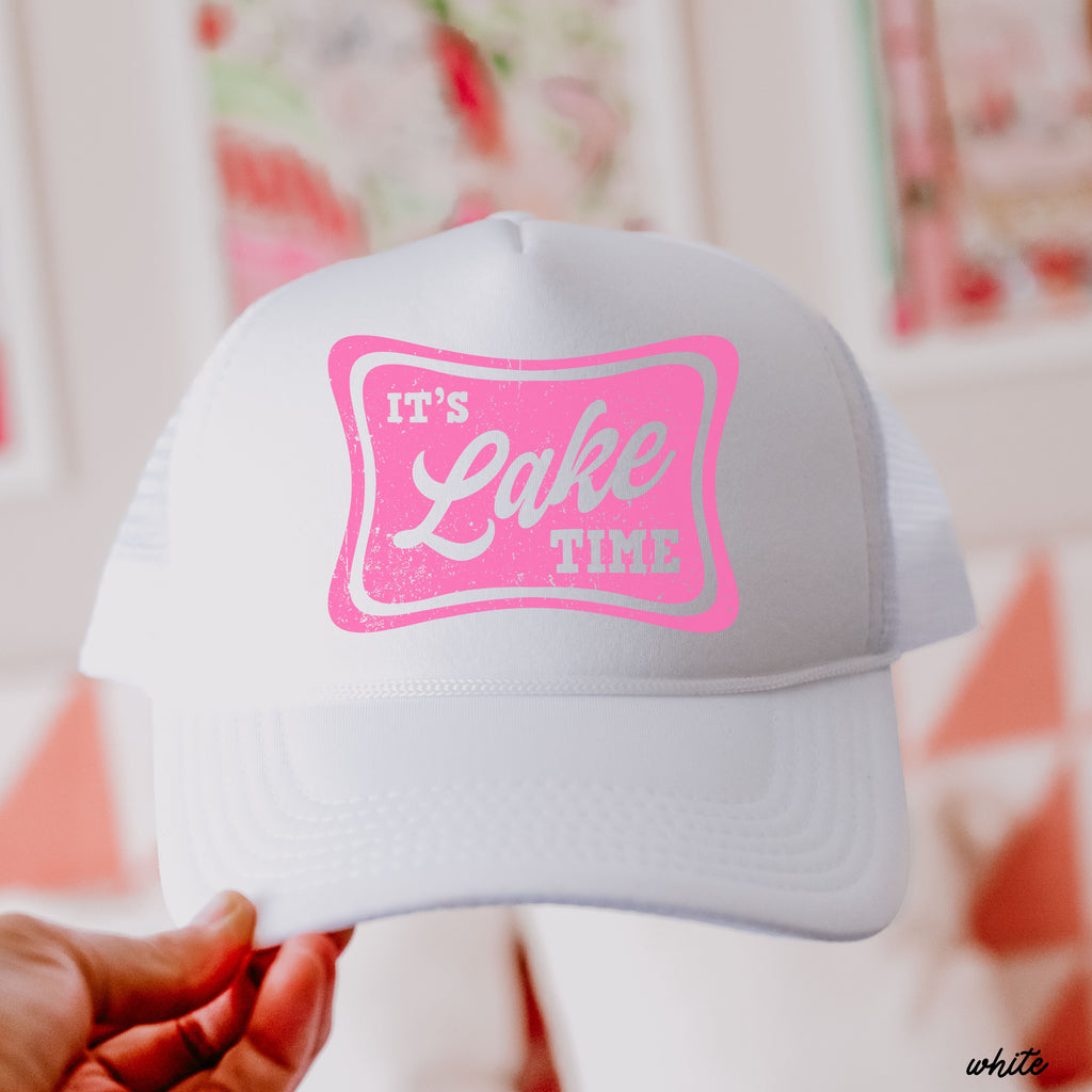 It's Lake Time Trucker Hat *9 COLORS Chloe Vs Tank The Boutique