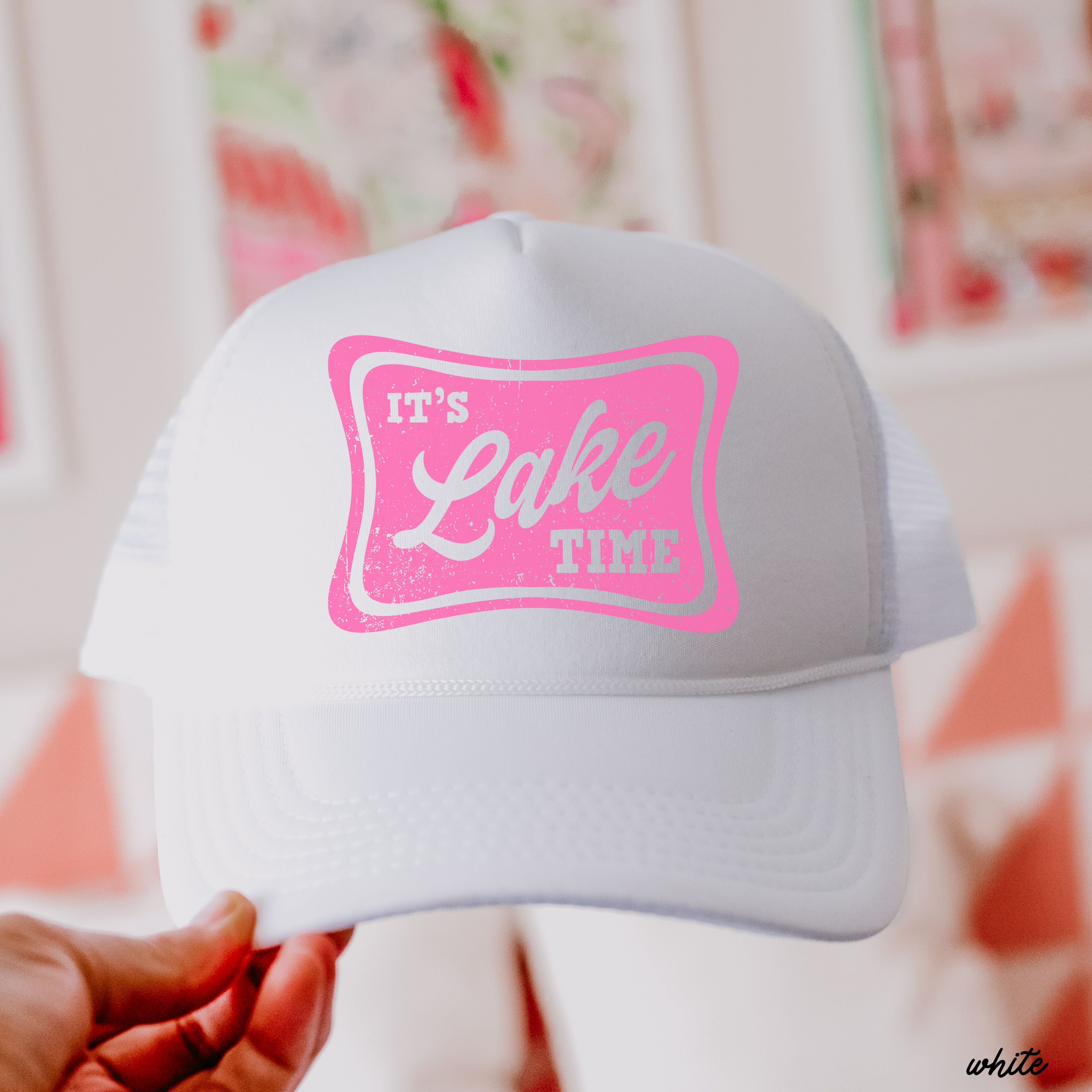 It's Lake Time Trucker Hat *9 COLORS Chloe Vs Tank The Boutique