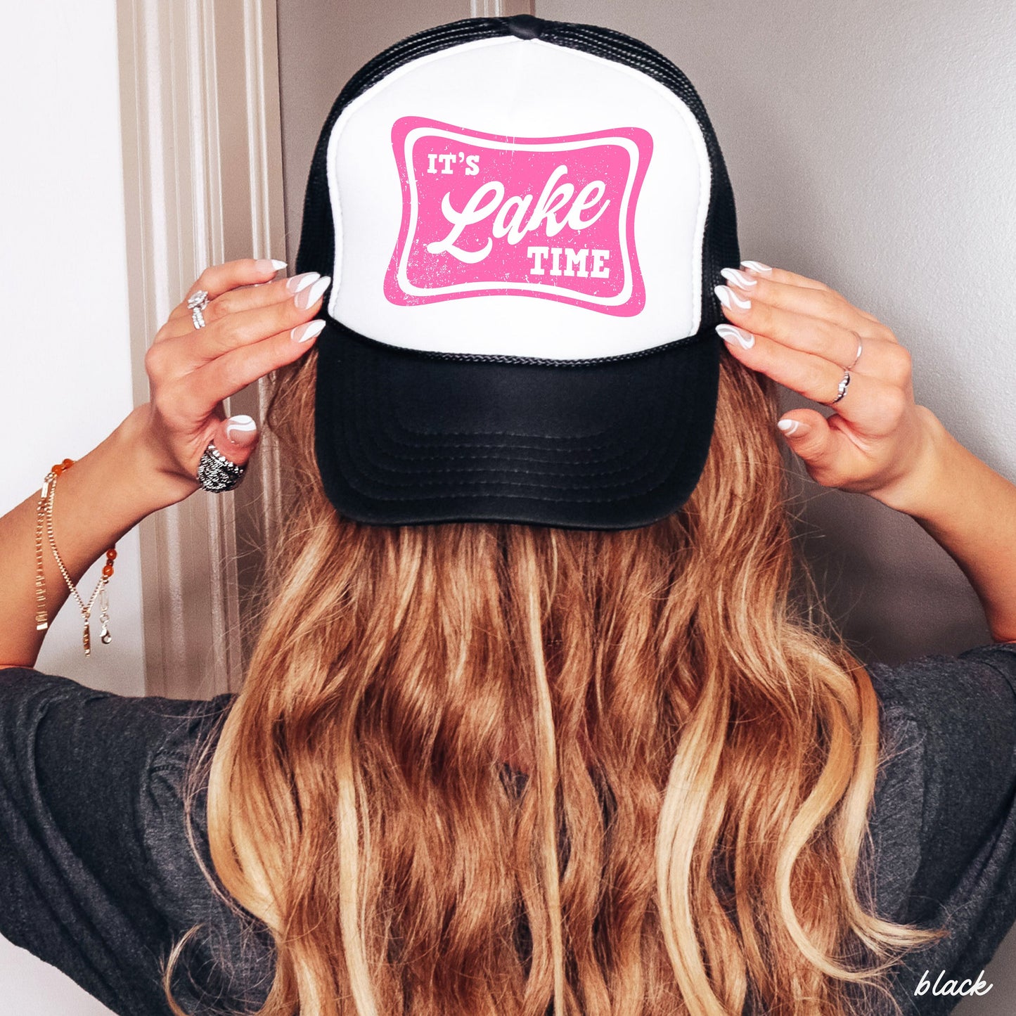 It's Lake Time Trucker Hat *9 COLORS Chloe Vs Tank The Boutique