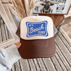 It's Beach Time Trucker Hat *9 COLORS Chloe Vs Tank The Boutique