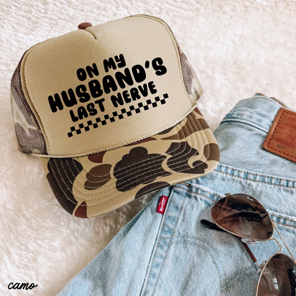 Husband's Last Nerve Trucker Hat *13 Colors Chloe Vs Tank The Boutique