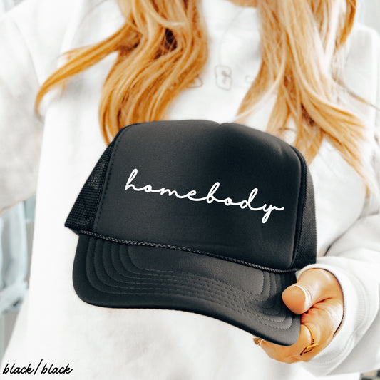 Homebody Cursive Trucker Hat *12 Colors Chloe Vs Tank The Boutique