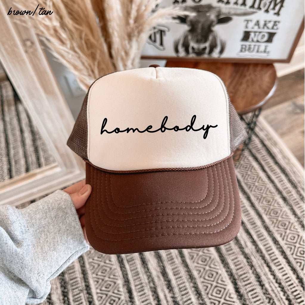 Homebody Cursive Trucker Hat *12 Colors Chloe Vs Tank The Boutique