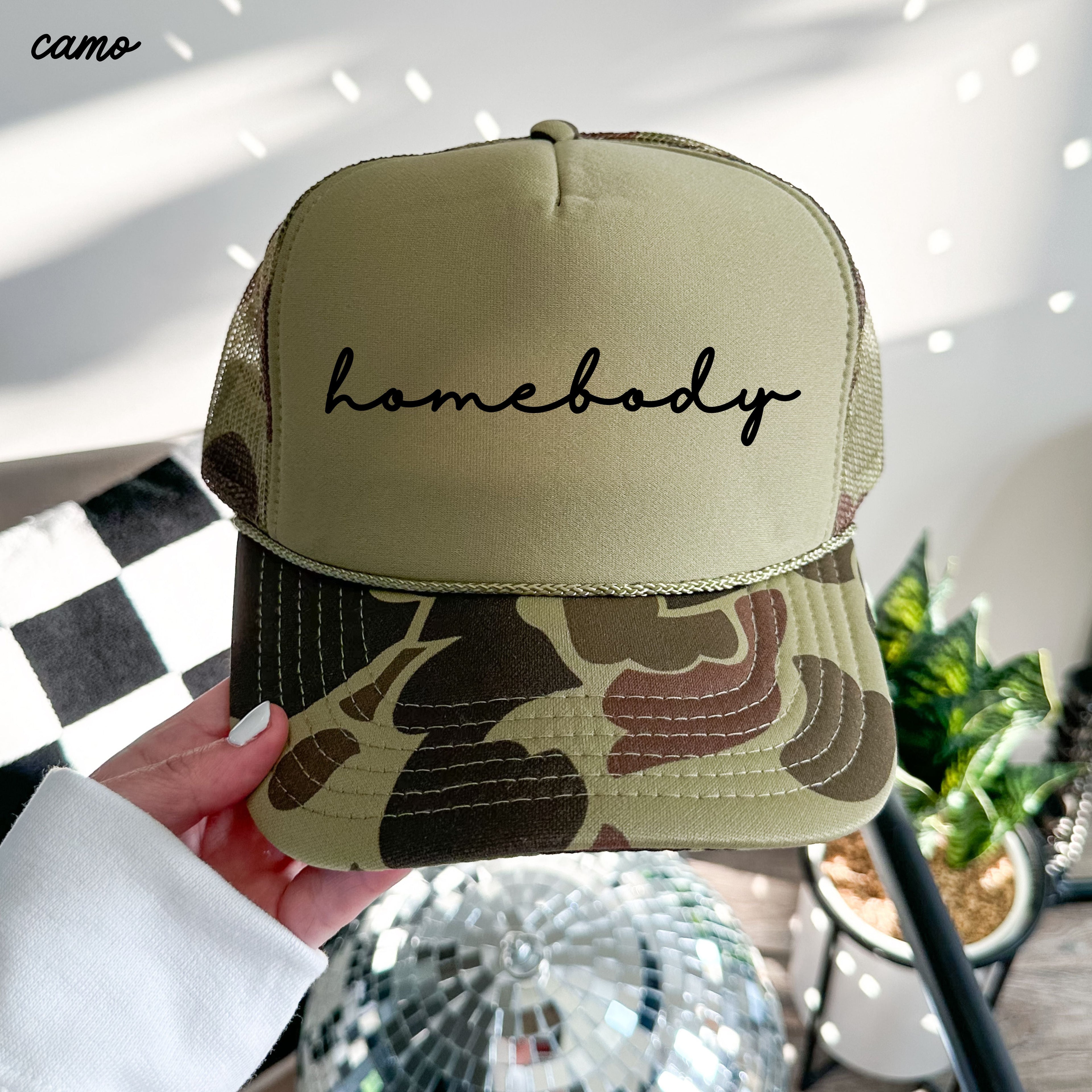 Homebody Cursive Trucker Hat *12 Colors Chloe Vs Tank The Boutique